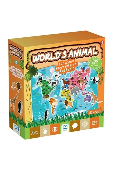 Ca Games Worlds Animal Çocuk Puzzle 5152 ürün görseli 1