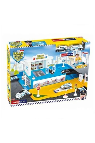 Dede Oyuncak Polis İstasyonu Garaj Set 03371 - Resim 2