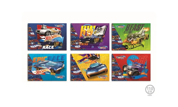 Gıpta Resim Defteri Spiralli 15 Yaprak 17X24Cm Hot Wheels 5436 (12 Li Paket) ürün görseli 1