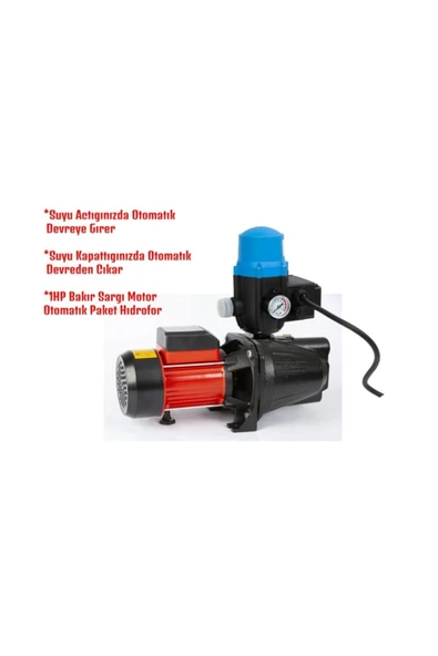 STAXX POWER Italy Style Bakır Sargı Paket Hidrofor Otomatik Sistem Su Pompası 1hp 3 Kat 3 Daire Otomatik Sistem ürün görseli 1