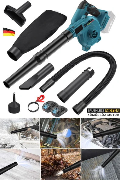stilmax Germany 40V 10AH Hız Ayarlı Tek Akülü Şarjlı Hava Üfleyici Toz Toplayıcı Ve Yaprak Üfleme Makinesi ürün görseli 1