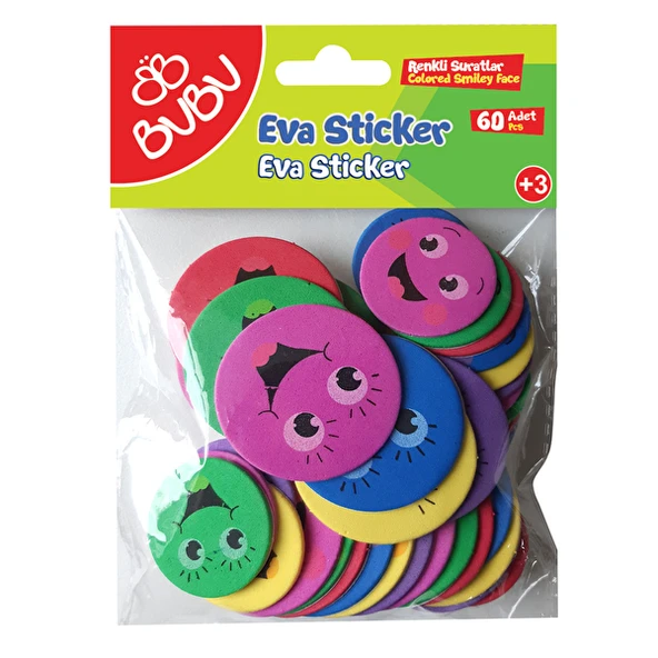 Bu-Bu Eva Sticker Renkli Suratlar Bubu-St0142 ürün görseli 1