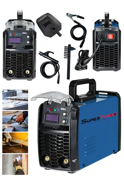 SUPERTURBO MMA-200A Dijital Ekranlı Kaynak Makinesi – Çift Kartlı, Otomatik, Fan Soğutmalı, 200A Çanta Tipi ürün görseli 1
