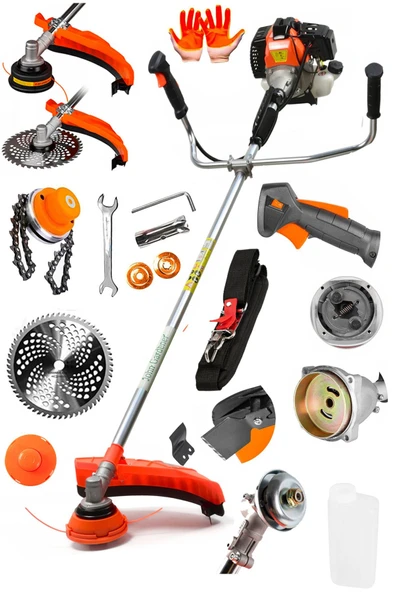 DEKO TURKEY EURO5 20HPX Motor Benzinli Yan Tip Tırpan Motoru Ot Biçme Tırpanı + Canavar Başlık - Kömürsüz Seri ürün görseli 1