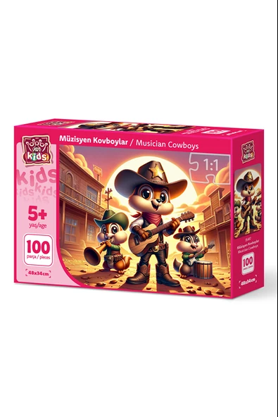 Art Puzzle 100 Parça Puzzle Müzisyen Kovboylar 35417 ürün görseli 1