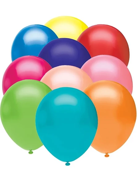 Balonevi Balon Baskısız Karışık Renk (100 Lü Paket) ürün görseli 1
