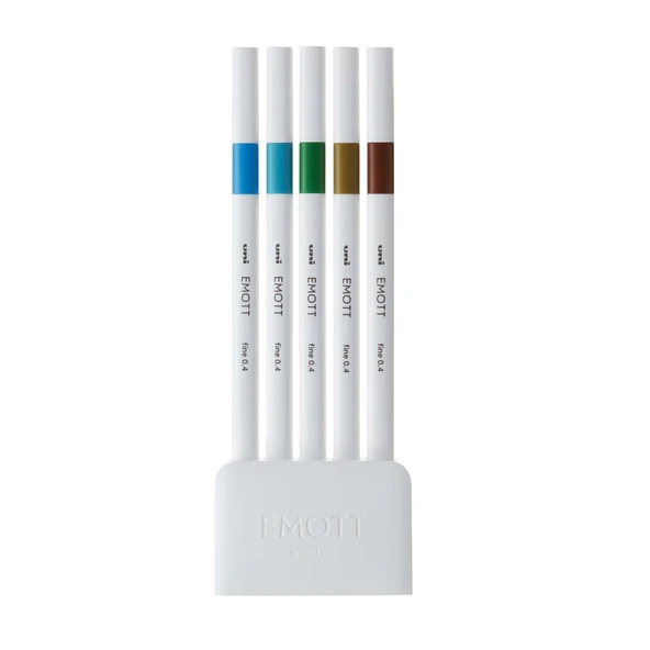 Uni-Ball Akrilik Uçlu Keçeli Kalem Emott 0.4 Mm Fine 5 Renk Ada PEM-SY/5C.04 ürün görseli 1