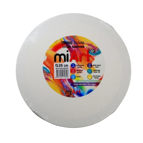Miart Daire Tuval 25 Cm Tual Mdat25 ürün görseli 1