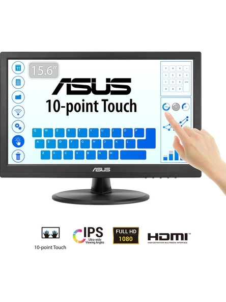 Asus 15.6" Vt169He 60Hz 5Ms Full Hd İps Dokunmatik Monitör ürün görseli 1