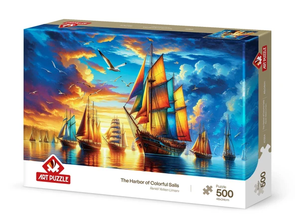 Art Puzzle 500 Parça Puzzle Renkli Yelken Limanı 40504 ürün görseli 1