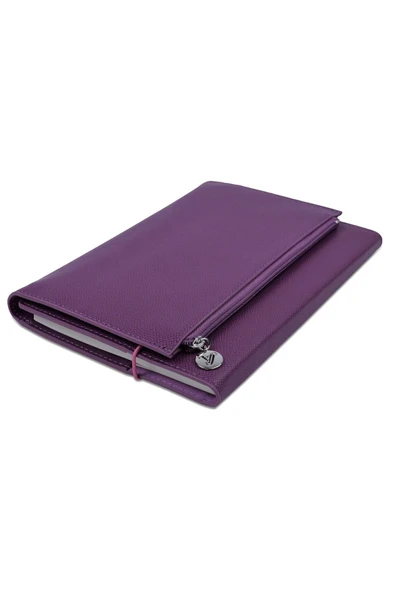 Victoria's Journals Not Defteri 14X20 Cm Zipco Clutch 80 Gram Mor 96 Yaprak Çizgili 211599 ürün görseli 1