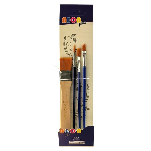 Neon Fırça Seti 4 Lü Hkd-144 ürün görseli 1