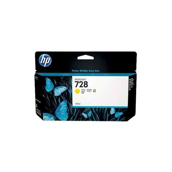 728 Yellow Sarı 130Ml Plotter Kartuşu F9J65A ürün görseli 1