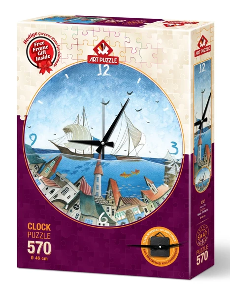Art Puzzle 570 Parça Saat Puzzle Su Şehri Saat 5103 ürün görseli 1