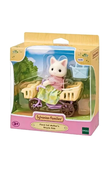 Adore Oyuncak Sylvanian Families Çiçekli Kedi Anne ve Bisiklet Ese5680 ürün görseli 1