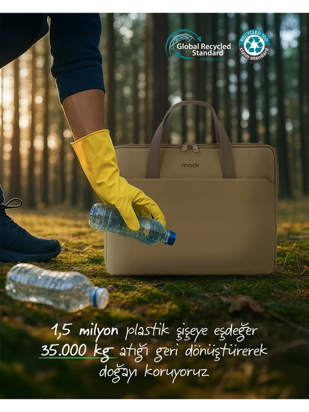 Mack Mce-1513 15,6" Nova Eco Notebook Çantası Camel - Resim 6