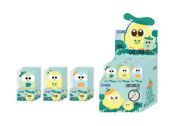 Gıpta Silgi Cute Chick 3D K2367 (24 Lü Paket) ürün görseli 1