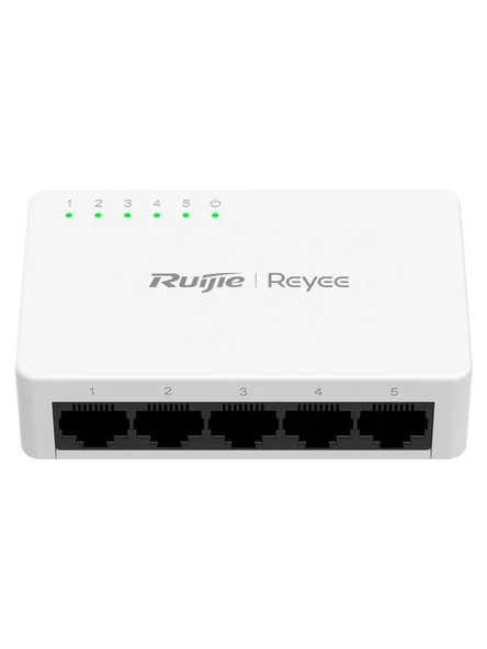 Ruijie Reyee Rg-Es05G-L 5 Portlu 10-100-1000 Gigabit Tak Çal Tak Çalıştır Switch Plastik Kasa ürün görseli 1