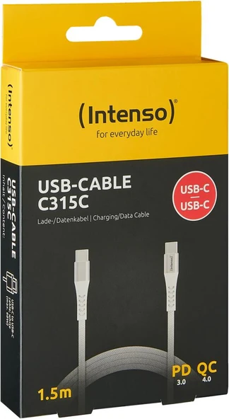 İntenso 7901002 Usb-Cable C315C 60W-1,5 Metre White Beyaz Şarj Ve Data Kablosu ürün görseli 1