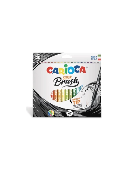 Carioca Super Brush Keçeli Boya Kalemi 20 Renk 42968 ürün görseli 1