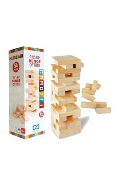 Ca Games Graditi Ahşap Denge Oyunu Jenga Küçük Boy 54 Parça Caahs-10008 ürün görseli 1