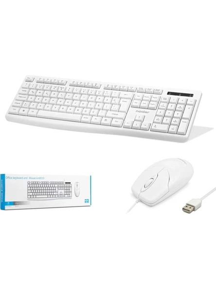 Nodar Km8520 Kablolu Klavye Ve Mouse Set Q Beyaz ürün görseli 1