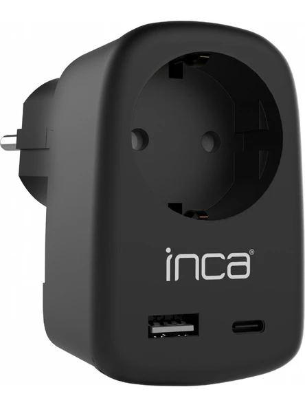 Inca İpw-42Sy Type-C+ Usb-A Giriş Soketli Duvar Prizi ürün görseli 1
