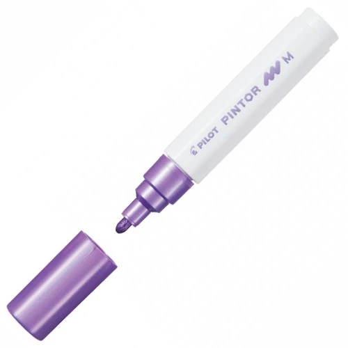 Pilot Pintor Keçeli Markör Dekor Boya Kalemi (M) Metalik Mor Sw-Pt-M-Mv (6 Lı Paket) ürün görseli 1