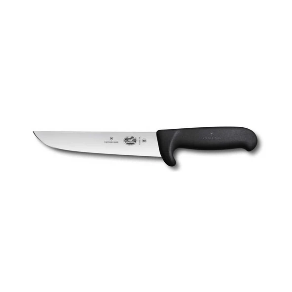 Victorinox Fibrox 18cm Kasap Kelle Bıçağı Parmak Korumalı 5.5203.18 Siyah ürün görseli 1