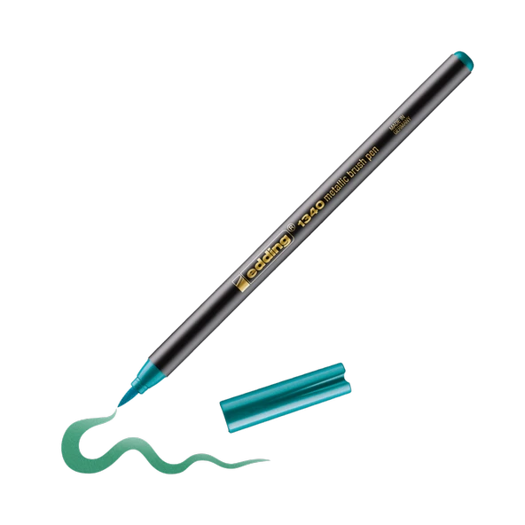 Edding Fırça Uçlu Kalem 1-3 Mm Metalik Yeşil E-1340 (10 Lu Paket) ürün görseli 1