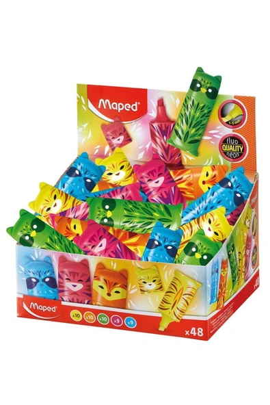 Maped Fosforlu Kalem (İşaret Kalemi) Minicute 5 Renk Display X 48 743638 (48 Li Paket) ürün görseli 1