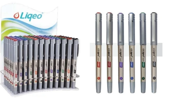 Liqeo Athens Konik Uç Roller Kalem 0.7 Mm 6 Renk R-5004R07 (144 Lü Stand) ürün görseli 1