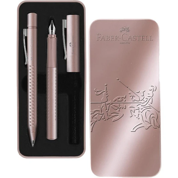 Faber-Castell Grip 2011 Hediye Seti Dolma Kalem + Tükenmez Kalem Gül ürün görseli 1