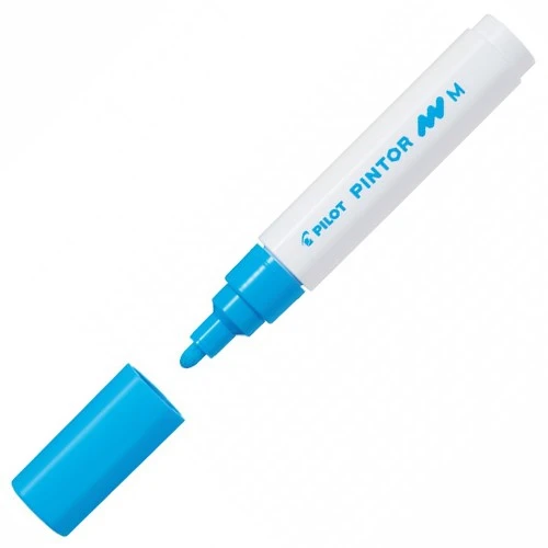 Pilot Pintor Keçeli Markör Dekor Boya Kalemi (M) Açık Mavi Sw-Pt-M-Lb (6 Lı Paket) ürün görseli 1