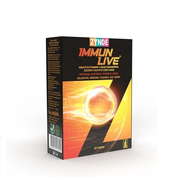 Zynde IMMUNLIVE Multivitamin Mineral 30 Tablet ürün görseli 1