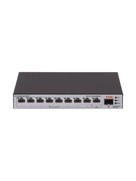 H3C S1600V2-10P-Hpwr L2 9X 10-100-1000 Base-T Ports (8X Poe+ Ports) 1X 1G Sfp Port, 125W Poe+ Switch ürün görseli 1