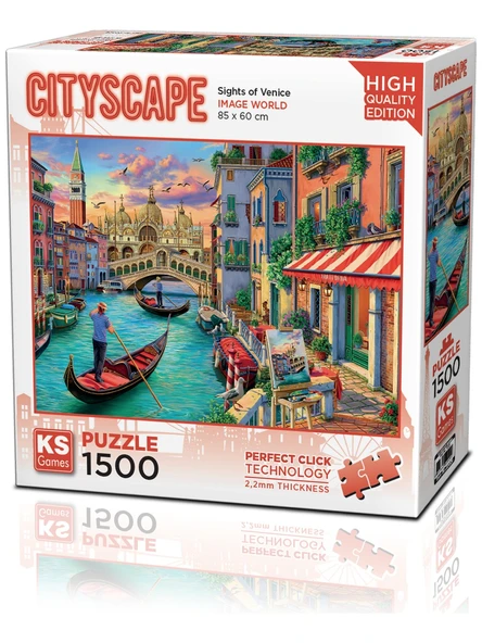 Ks Games Puzzle 1500 Parça Sights Of Venice Yetişkin 22029 ürün görseli 1
