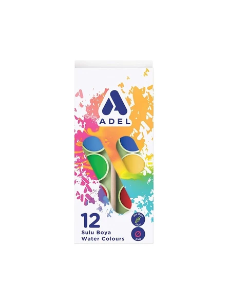 Adel Sulu Boya 28 Mm 12 Renk 2025 ürün görseli 1