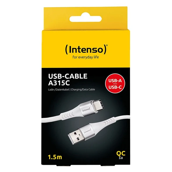 İntenso 7901102 Usb-Cable A315C 60W-1,5 Metre White Beyaz Şarj Ve Data Kablosu ürün görseli 1