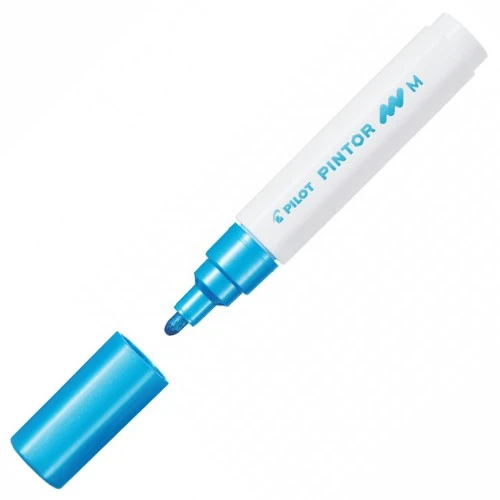 Pilot Pintor Keçeli Markör Dekor Boya Kalemi (M) Metalik Mavi Sw-Pt-M-Ml (6 Lı Paket) ürün görseli 1