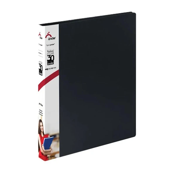 Önder Sunum Klasörü 2 Halkalı 70 Mm A4 Siyah 2007-3 ürün görseli 1