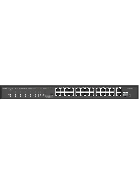 Ruijie-Reyee Rg-Es126S-P 26 Port 10-100 Mbps 1 Port Uplink + 1 Port 10-100-1000 Mbps Poe 370W Switch ürün görseli 1