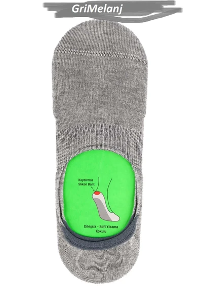 Jiber Erkek Bambu Babet Çorap 7001- 12 Adet  40-44 GRİMELANJ ürün görseli 1