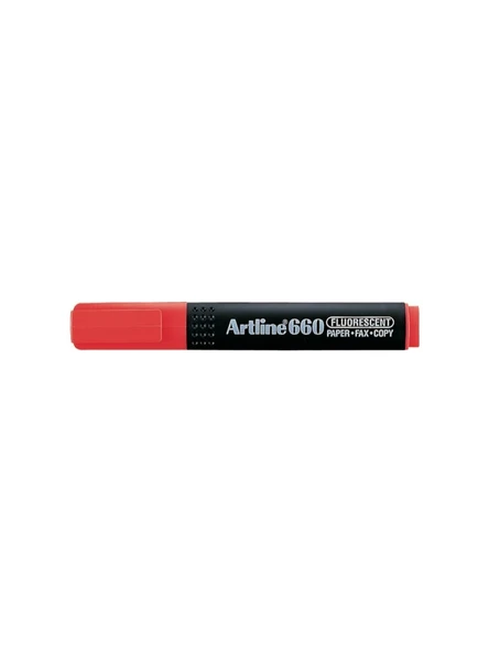 Artline Fosforlu Kalem Kesik Uç: 1,0-4,0 Mm Fosforlu Kırmızı 660 (12 Li Paket) ürün görseli 1