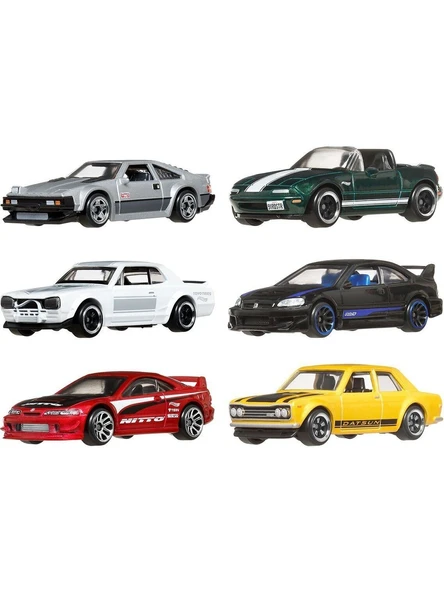 Hot Wheels Oyuncak Japon Temalı Çoklu Arabalar 6’lı Araba Seti JBY77 ürün görseli 1