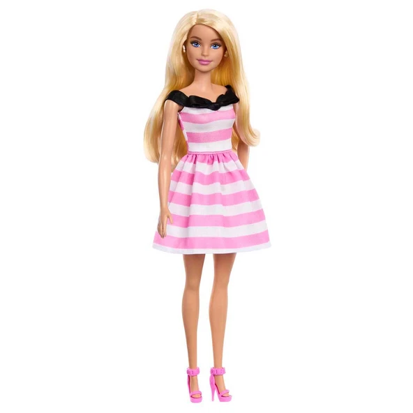 Barbie Oyuncak 65.Yıl Özel Pembe Elbiseli Bebek HTH66 ürün görseli 1