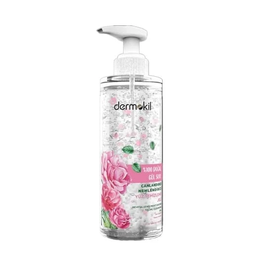 Dermokil %100 Doğal Gül Suyu Canlandırıcı Nemlendirici Yüz Temizleme Jeli 200 ml ürün görseli 1