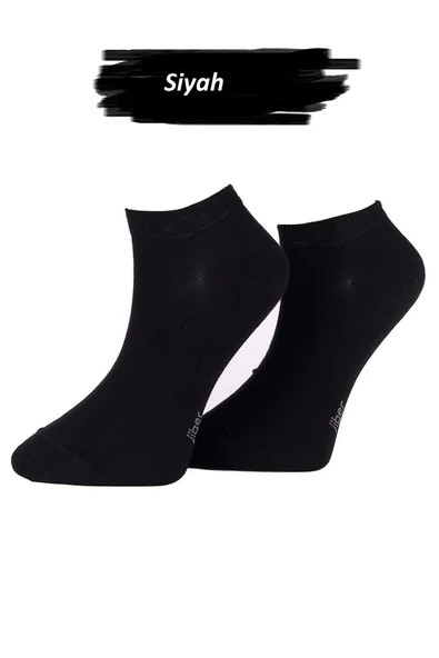 Jiber Erkek Bambu Patik Likralı Çorap 6750 - 12 Adet  Siyah 40-44 ürün görseli 1