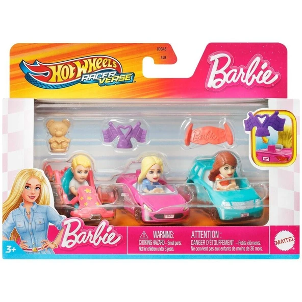 Barbie Oyuncak Racerverse Barbie 3 Lü Araba Seti JDG45 ürün görseli 1