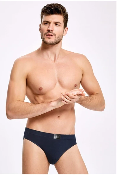 İlke Erkek Bambu Slip Külot 1607 - 3 Adet  XL Lacivert ürün görseli 1